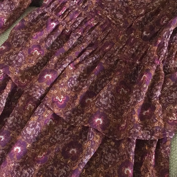 House of Harlow tiered boho dress with scattered metallic threading, size 4, NWT - Picture 6 of 15